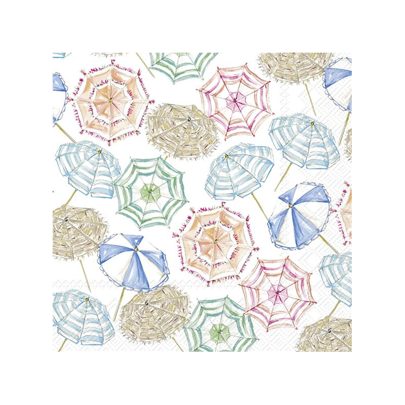 20 servilletas de papel lunch Coral Umbrella Pattern