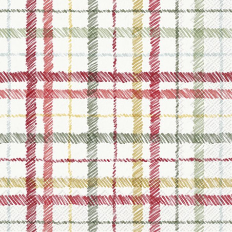 20 servilletas de papel lunch Frosty Plaid