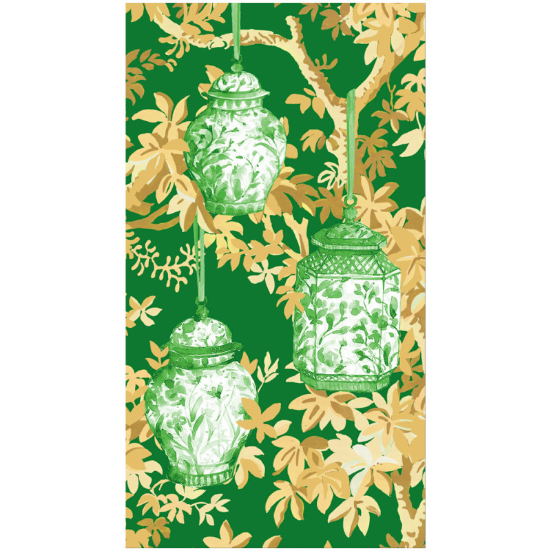 15 servilletas de papel buffet Ginger Jars Dark Green