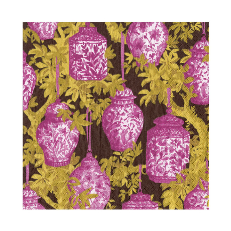 20 servilletas de papel lunch Ginger Jars Plum Chocolate