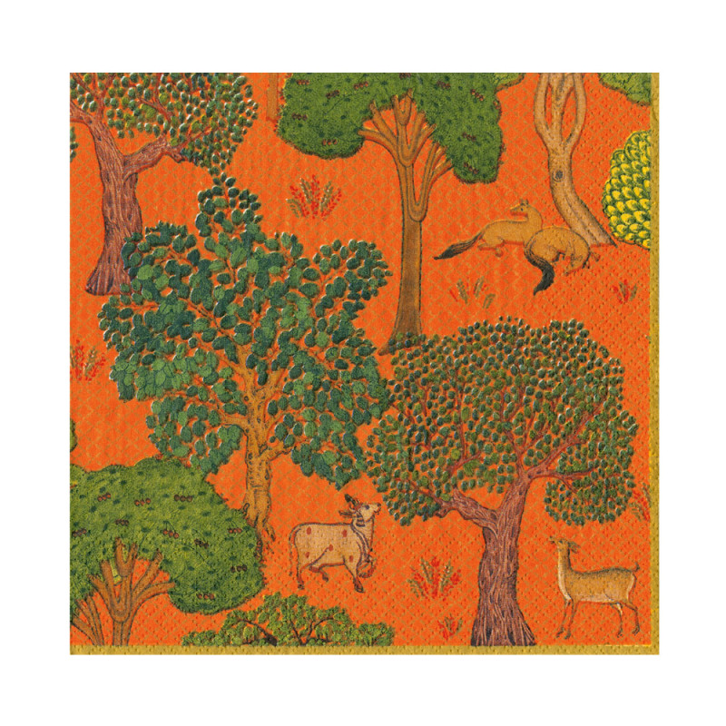 20 servilletas de papel lunch Arcadian Forest Orange