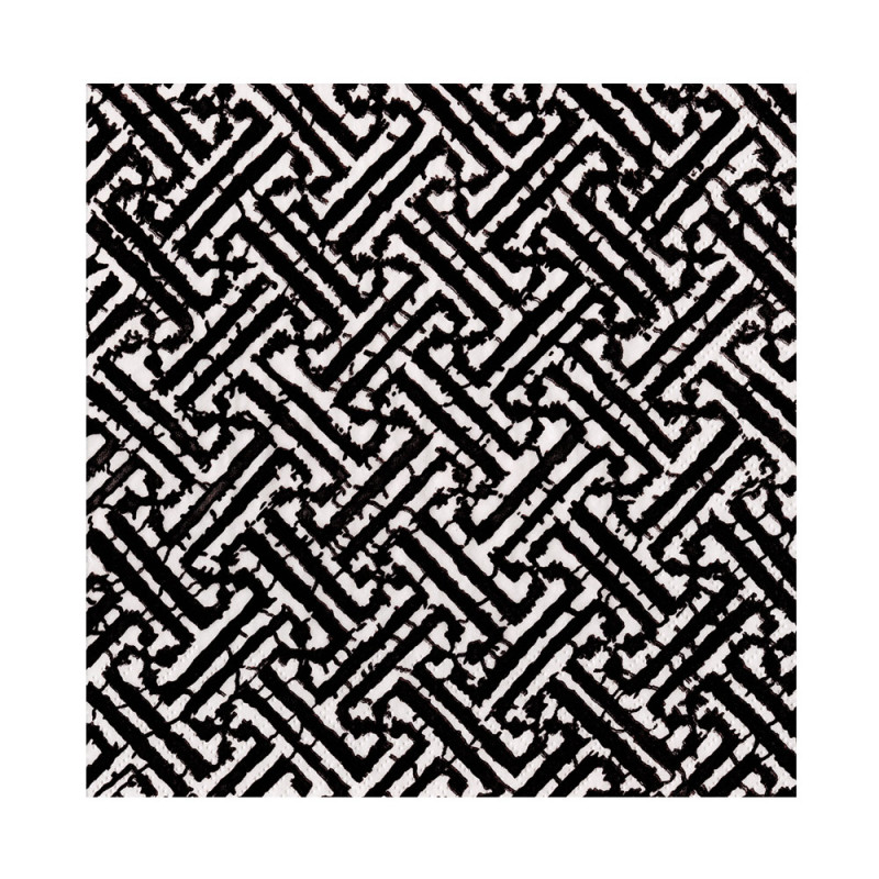 20 servilletas de papel lunch Fretwork Black
