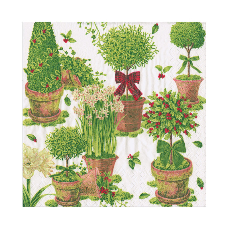 20 servilletas de papel lunch Winter Topiaries