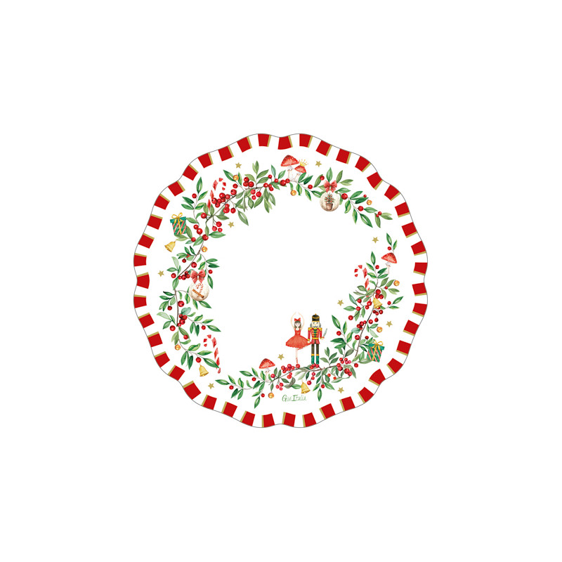 8 platos pequeños de cartón New Liberty Christmas Vintage 21 cm