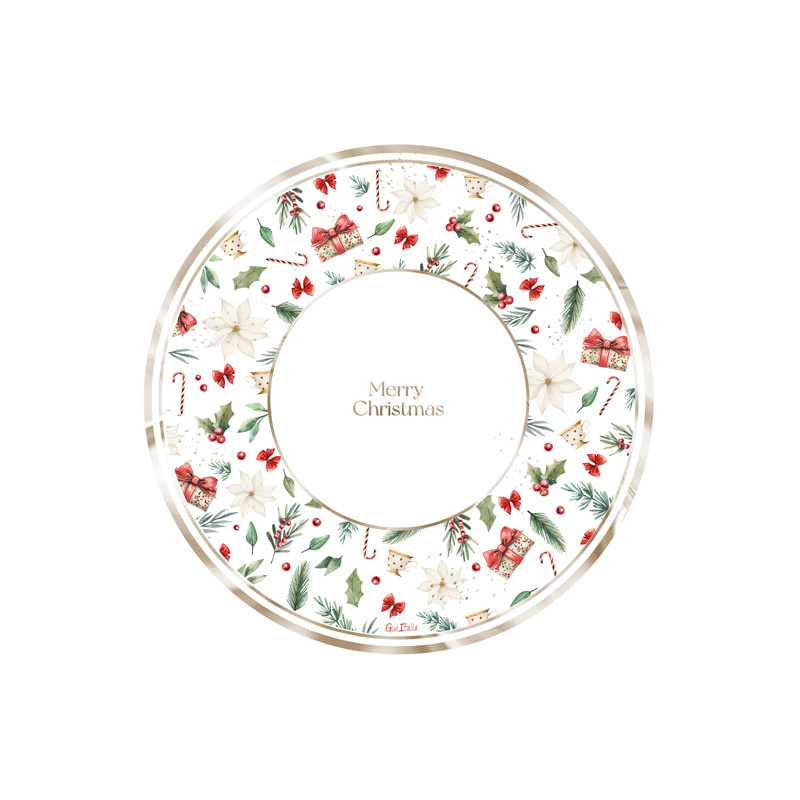 8 platos grandes de cartón A Little Christmas