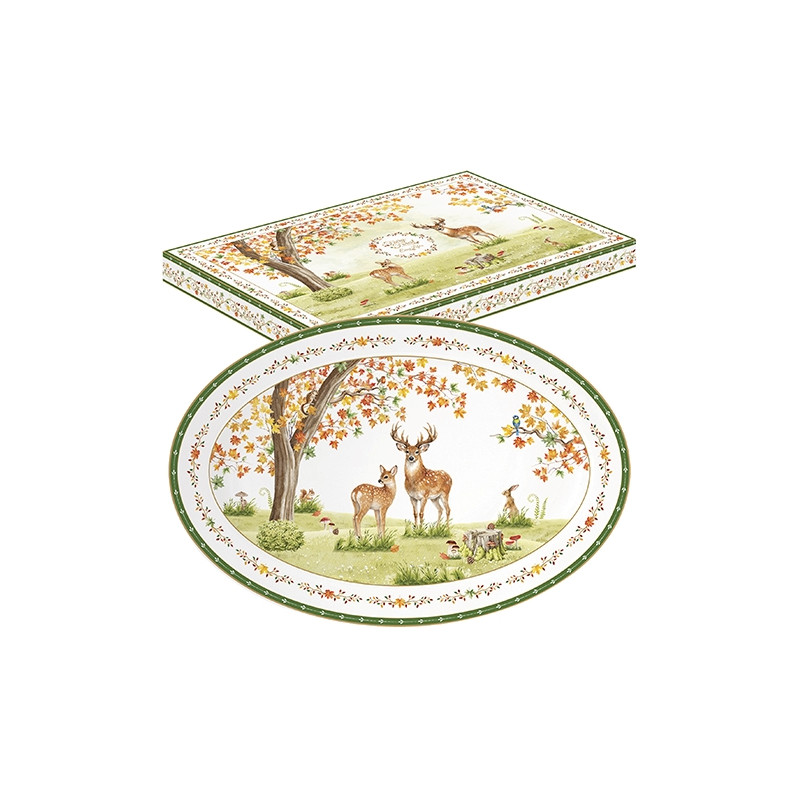 Fuente oval porcelana Fairy Forest 35 cm