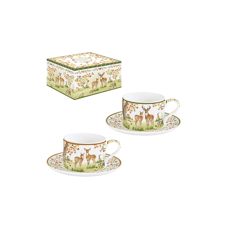 Set 2 tazas porcelana Fairy Forest 240 ml