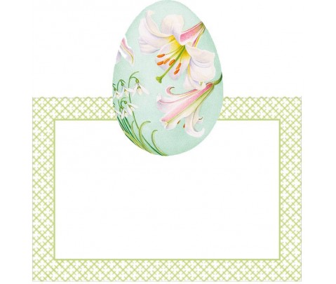 8 marcadores de mesa Floral Decorated Egg