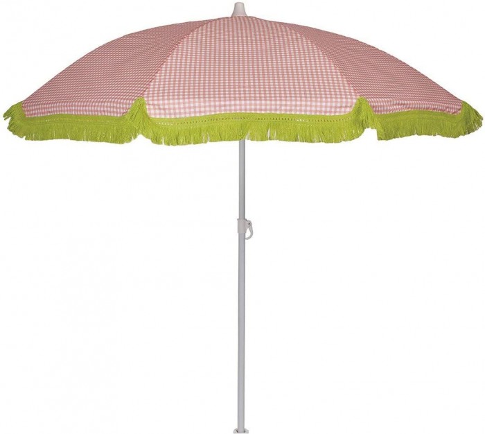 Sombrilla Playa Coral Vichy Flecos Verdes