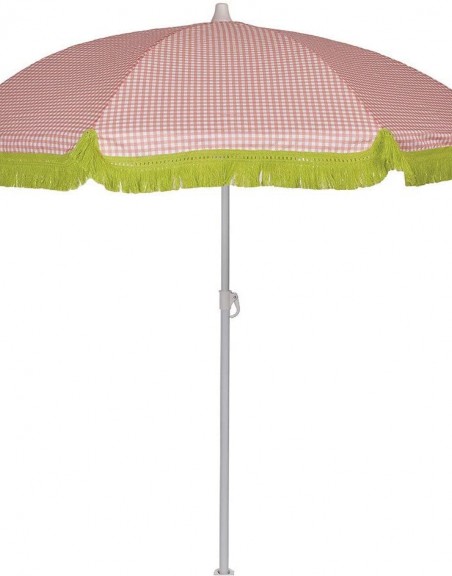 Sombrilla Playa Coral Vichy Flecos Verdes