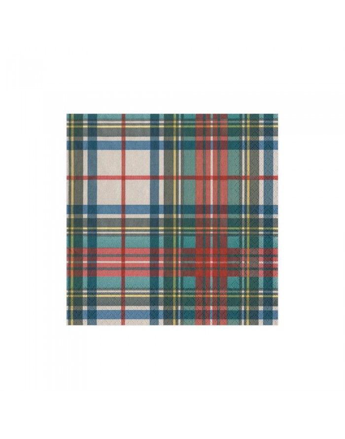 20 servilletas de papel cocktail Dress Stewart Tartan