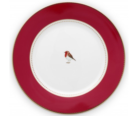 Set 6 platos 21 cm Rojo Love Birds