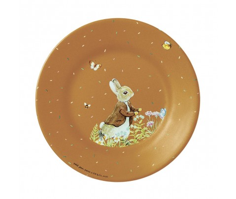 Plato marrón Peter Rabbit confeti 20 cm
