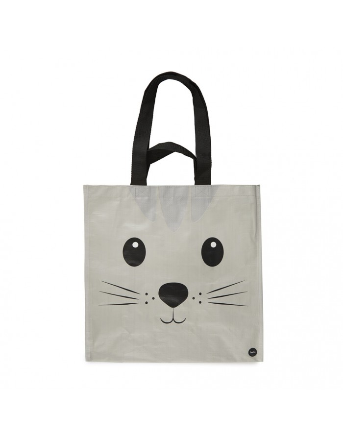 Bolsa compra Kitty gris plástico reciclado