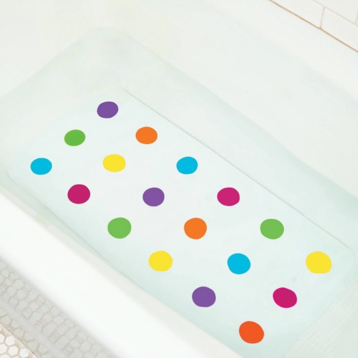 Alfombrilla bañera lunares multicolor